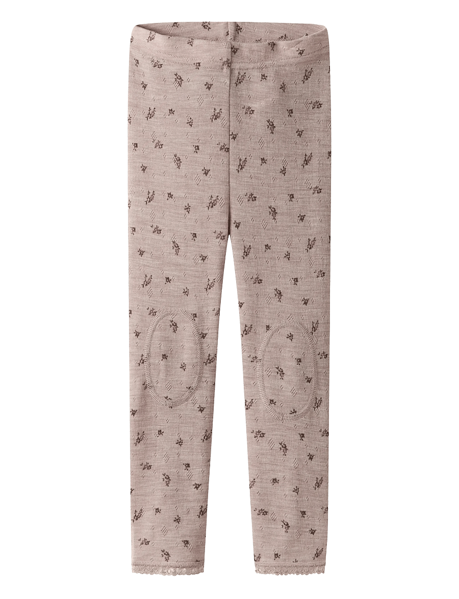 name it - NMFWANG WOOL NEEDLE LEGGING NOOS - base layer baby - shadow gray - 1