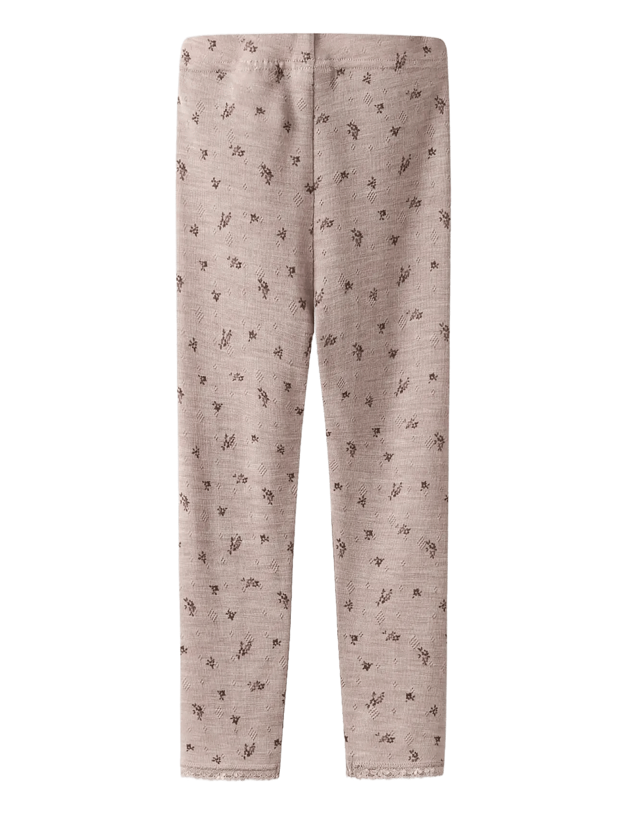 name it - NMFWANG WOOL NEEDLE LEGGING NOOS - base layer baby - shadow gray - 2