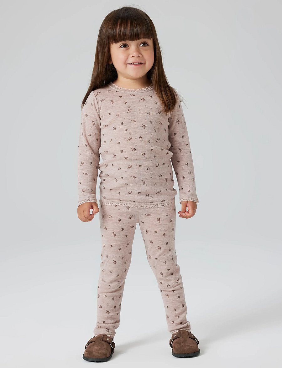 name it - NMFWANG WOOL NEEDLE LEGGING NOOS - base layer baby - shadow gray - 4