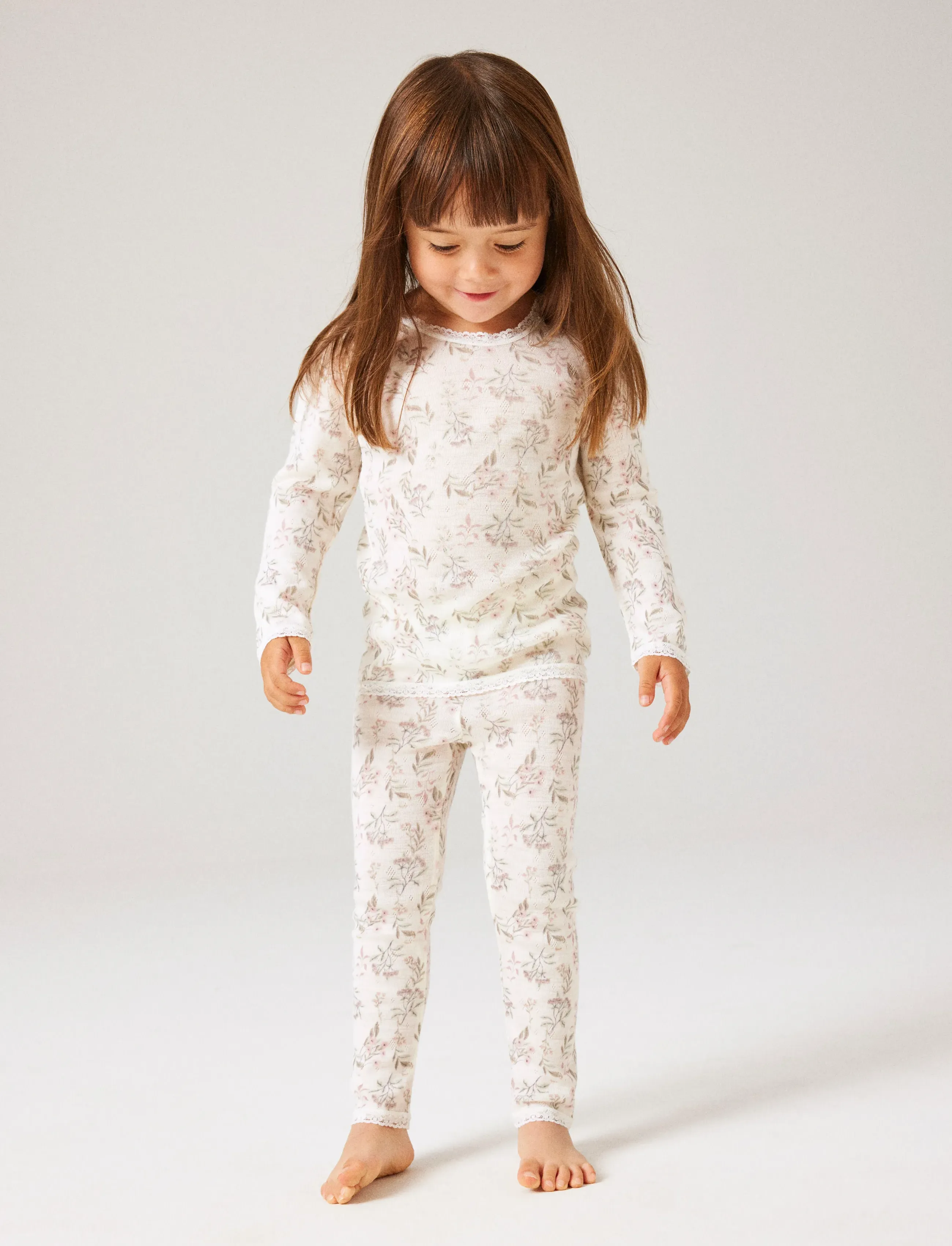 name it - NMFWANG WOOL NEEDLE LEGGING NOOS - underställ baby - snow white - 3