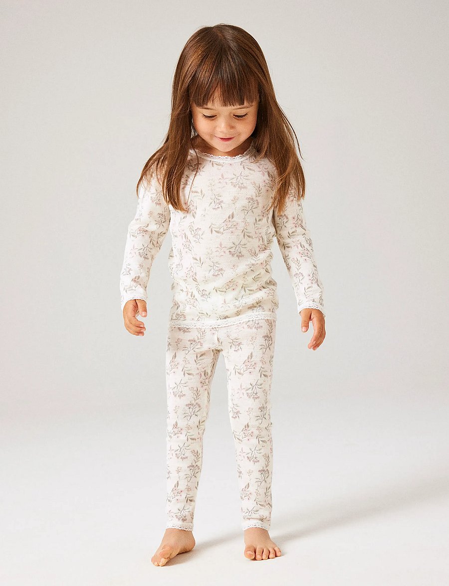 name it - NMFWANG WOOL NEEDLE LEGGING NOOS - base layer baby - snow white - 3