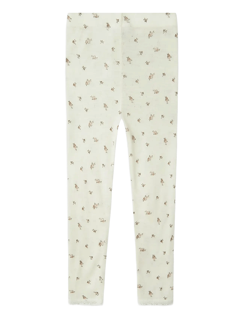 name it - NMFWANG WOOL NEEDLE LEGGING NOOS - base layer baby - snow white - 2