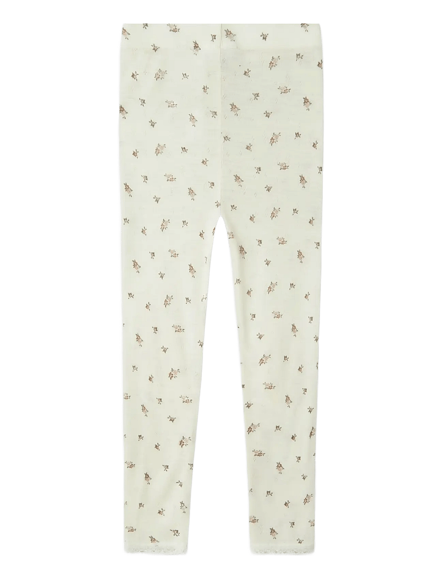 name it - NMFWANG WOOL NEEDLE LEGGING NOOS - base layer baby - snow white - 2