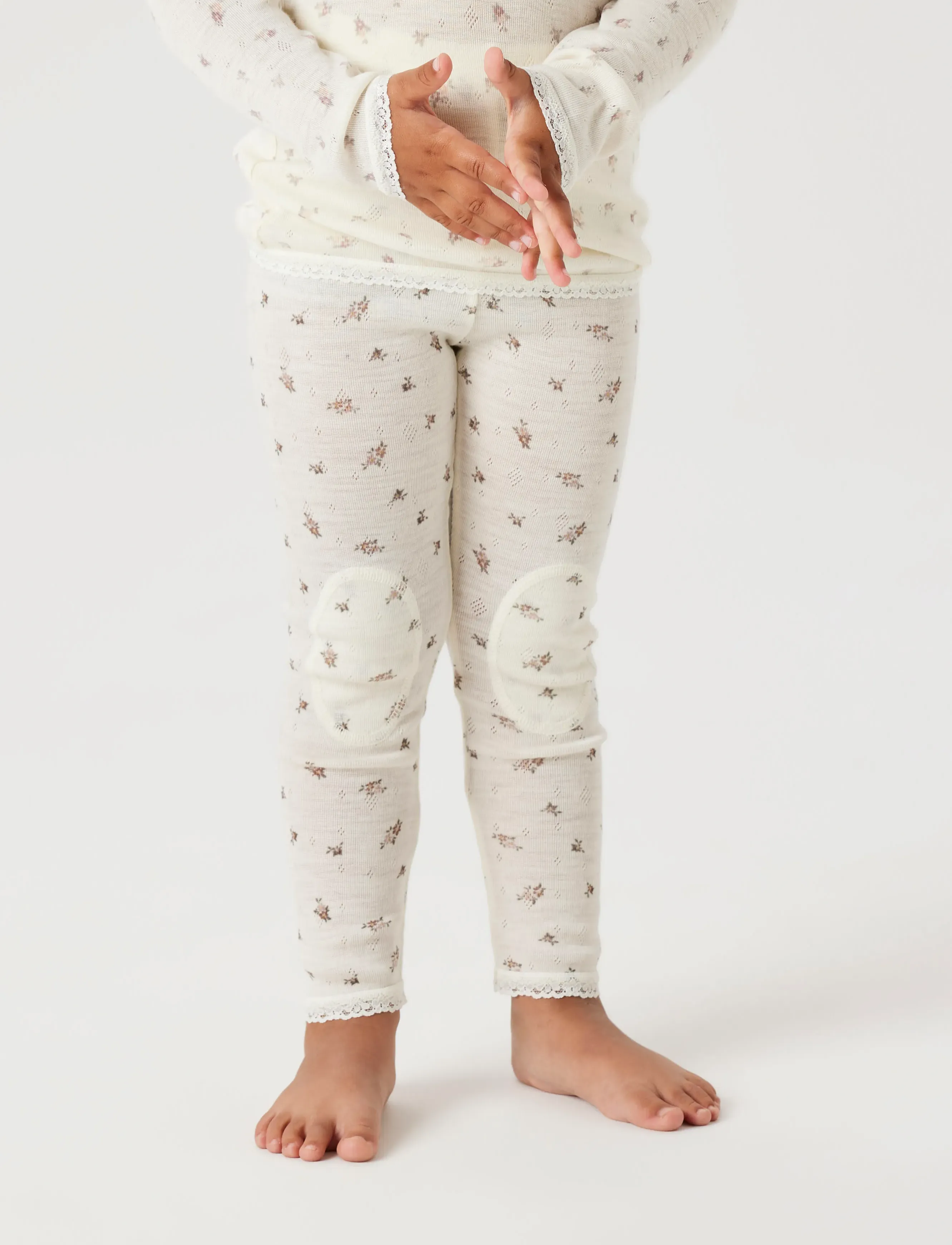 name it - NMFWANG WOOL NEEDLE LEGGING NOOS - die niedrigsten preise - snow white - 3