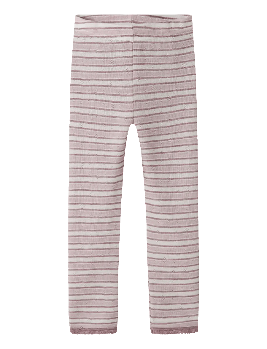 name it - NMFWANG WOOL NEEDLE LEGGING NOOS - base layer baby - snow white - 0