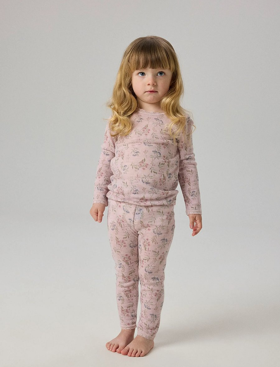 name it - NMFWANG WOOL NEEDLE LEGGING NOOS - base layer baby - violet ice - 3