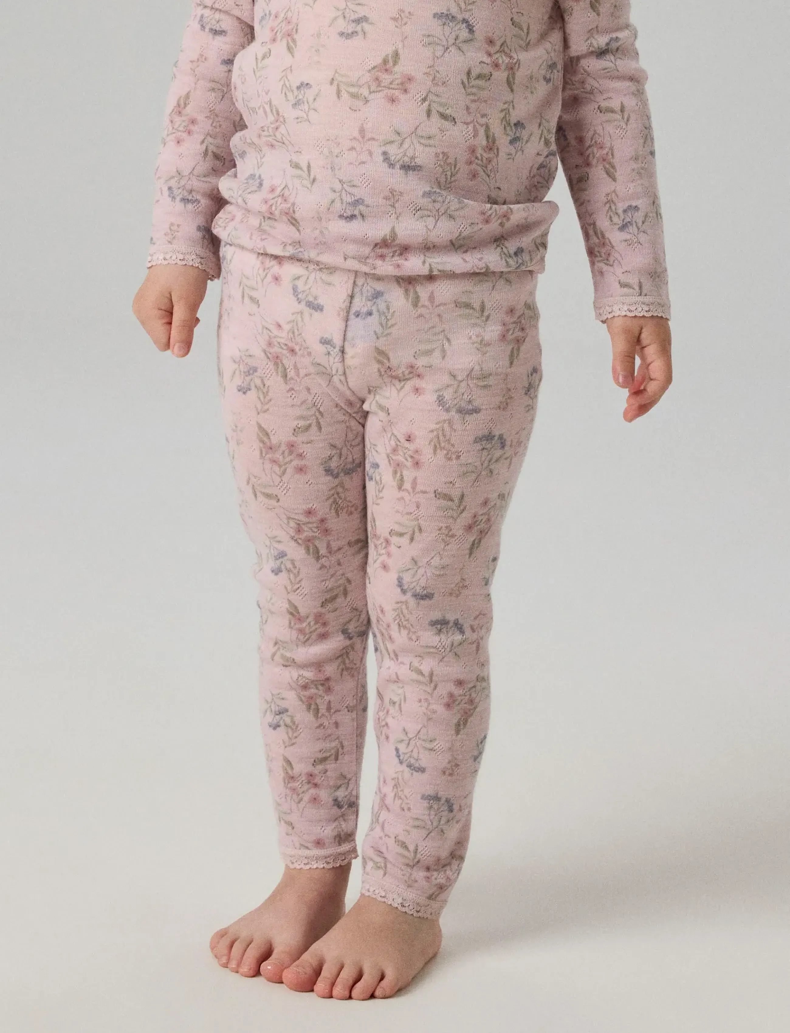 name it - NMFWANG WOOL NEEDLE LEGGING NOOS - underställ baby - violet ice - 4