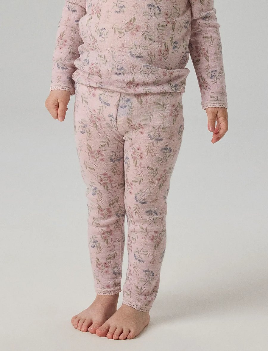 name it - NMFWANG WOOL NEEDLE LEGGING NOOS - base layer baby - violet ice - 4