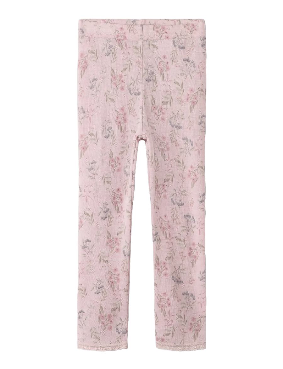 name it - NMFWANG WOOL NEEDLE LEGGING NOOS - base layer baby - violet ice - 2