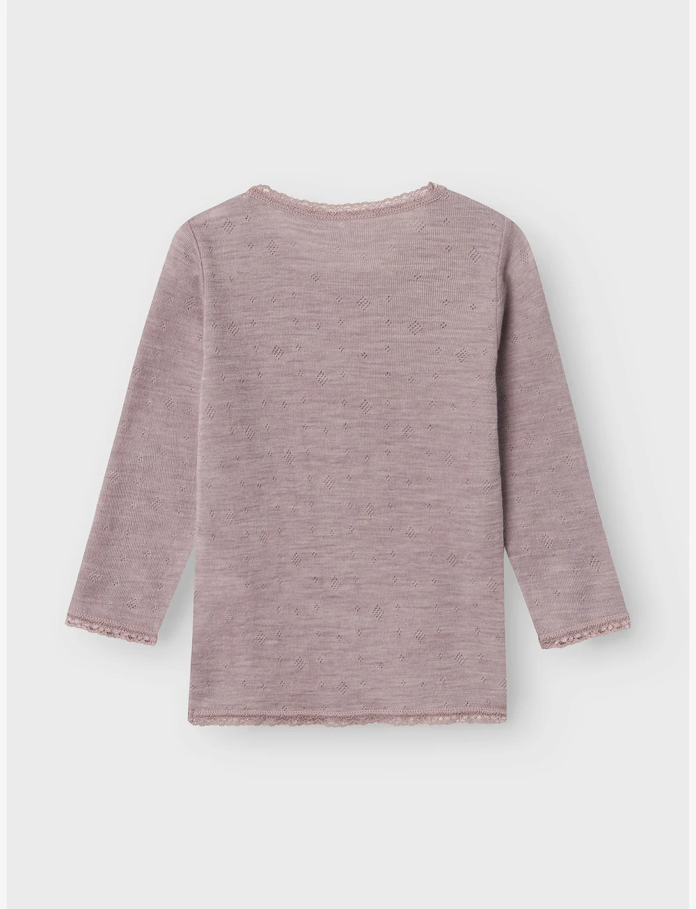 name it - NMFWANG WOOL NEEDLE LS TOP SOLID NOOS - langærmede t-shirts - purple dove - 2