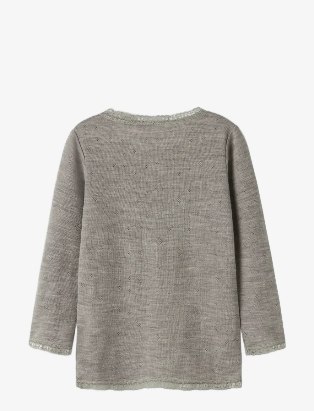 name it - NMFWANG WOOL NEEDLE LS TOP SOLID NOOS - long-sleeved t-shirts - satellite - 1