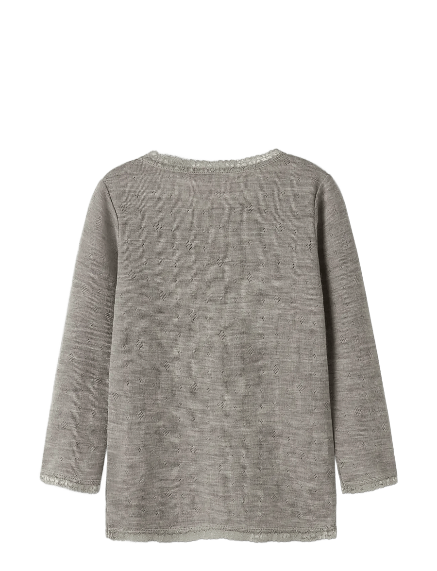 name it - NMFWANG WOOL NEEDLE LS TOP SOLID NOOS - marškinėliai ilgomis rankovėmis - satellite - 1