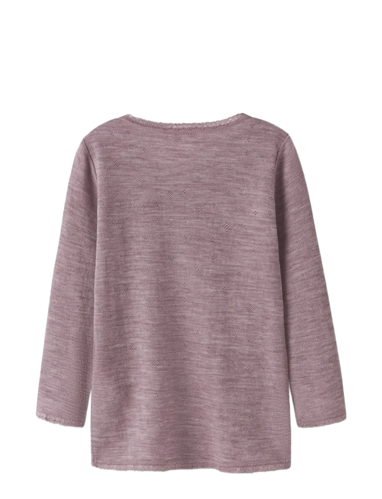 name it - NMFWANG WOOL NEEDLE LS TOP SOLID NOOS - long-sleeved t-shirts - toadstool - 1