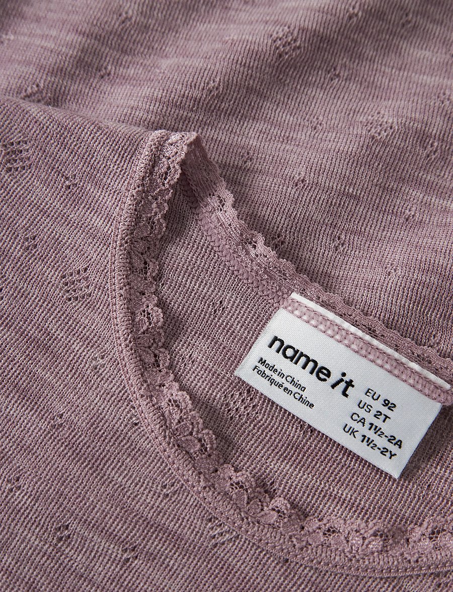 name it - NMFWANG WOOL NEEDLE LS TOP SOLID NOOS - langärmelig - toadstool - 4