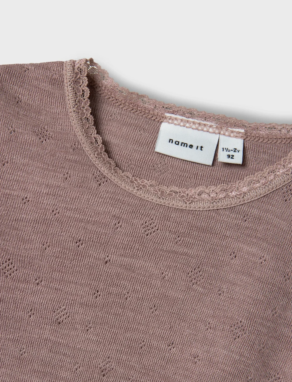 name it - NMFWANG WOOL NEEDLE LS BODY SOLID - base layer baby - antler - 3