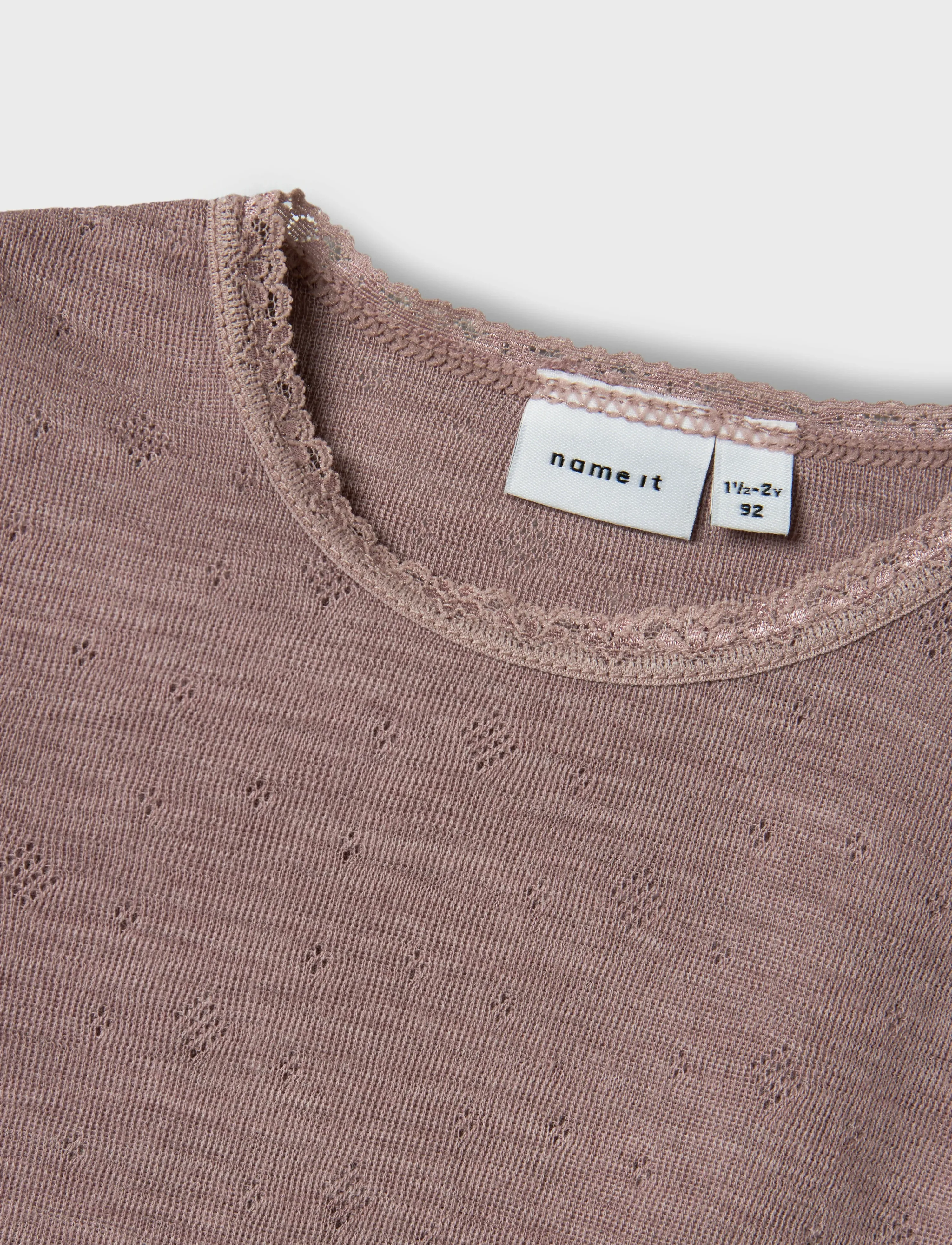 name it - NMFWANG WOOL NEEDLE LS BODY SOLID - de laveste prisene - antler - 3