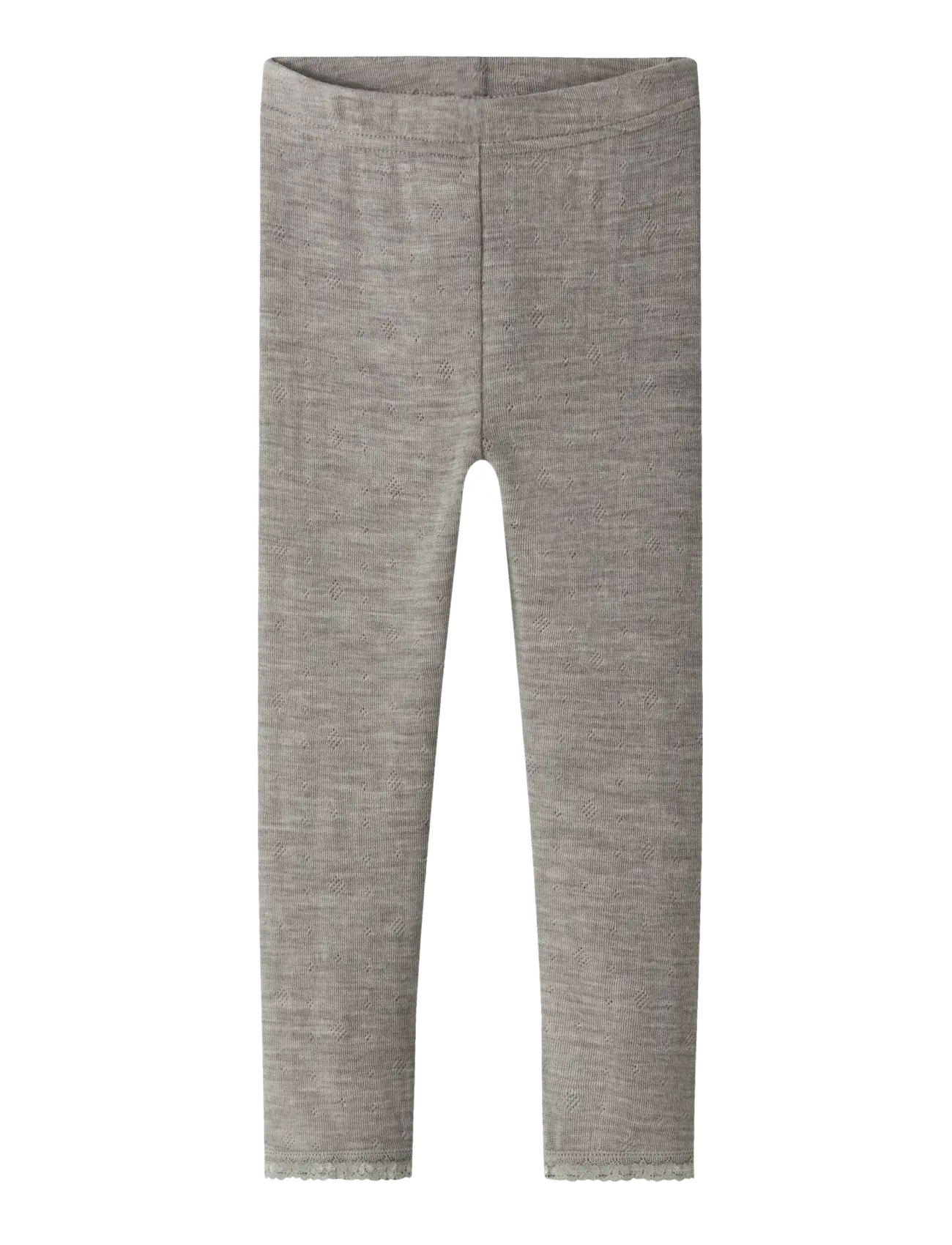 name it NMFWANG WOOL NEEDLE LEGGING SOLID NOOS - Uldundertøj baby - SATELLITE / beige