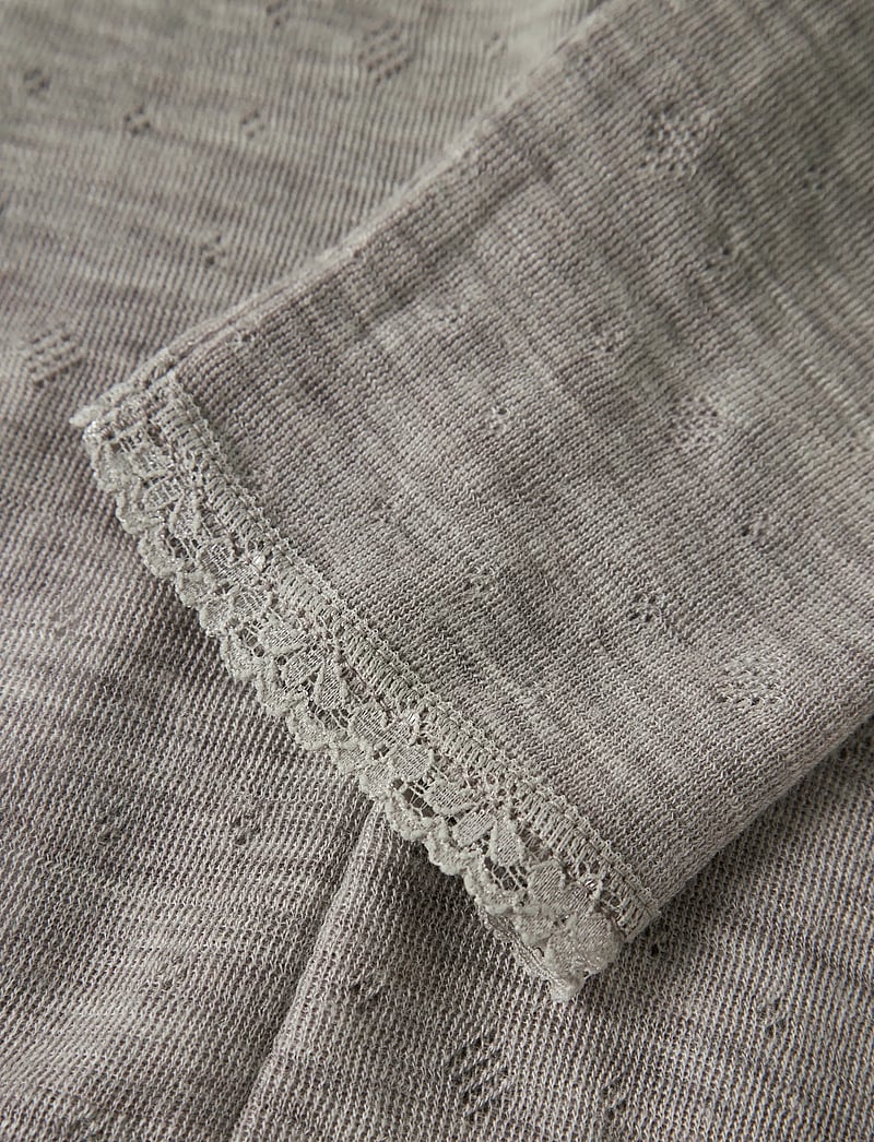 name it - NMFWANG WOOL NEDDLE LEGGING SOLID NOOS - uldundertøj baby - satellite - 2