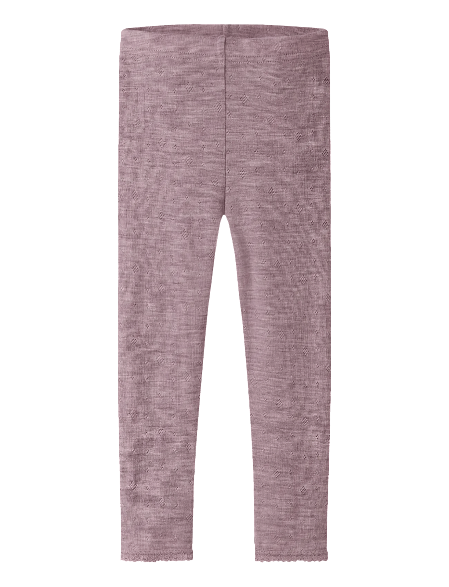 name it - NMFWANG WOOL NEEDLE LEGGING SOLID NOOS - base layer baby - toadstool - 0