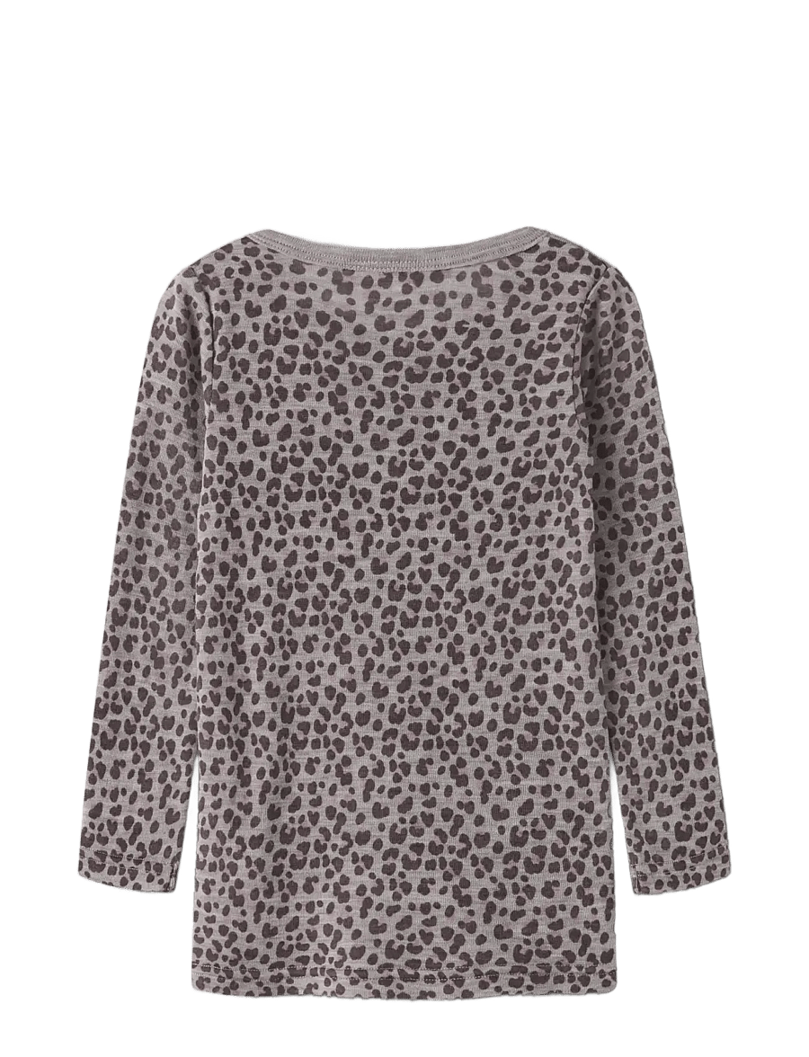 name it - NMFWANG WOOL RIB LS TOP AOP - pikkade varrukatega t-särgid - satellite - 1