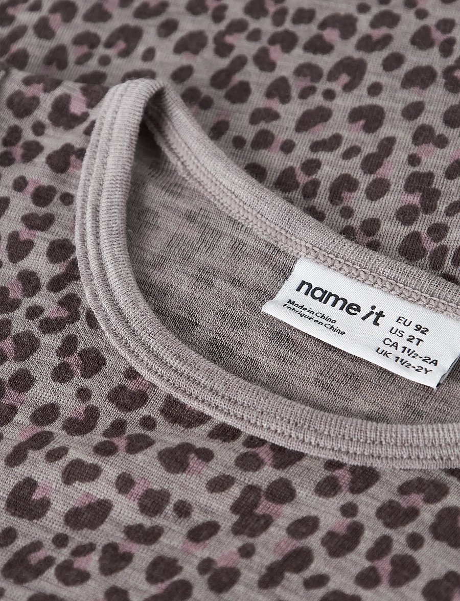 name it - NMFWANG WOOL RIB LS TOP AOP - pikkade varrukatega t-särgid - satellite - 4