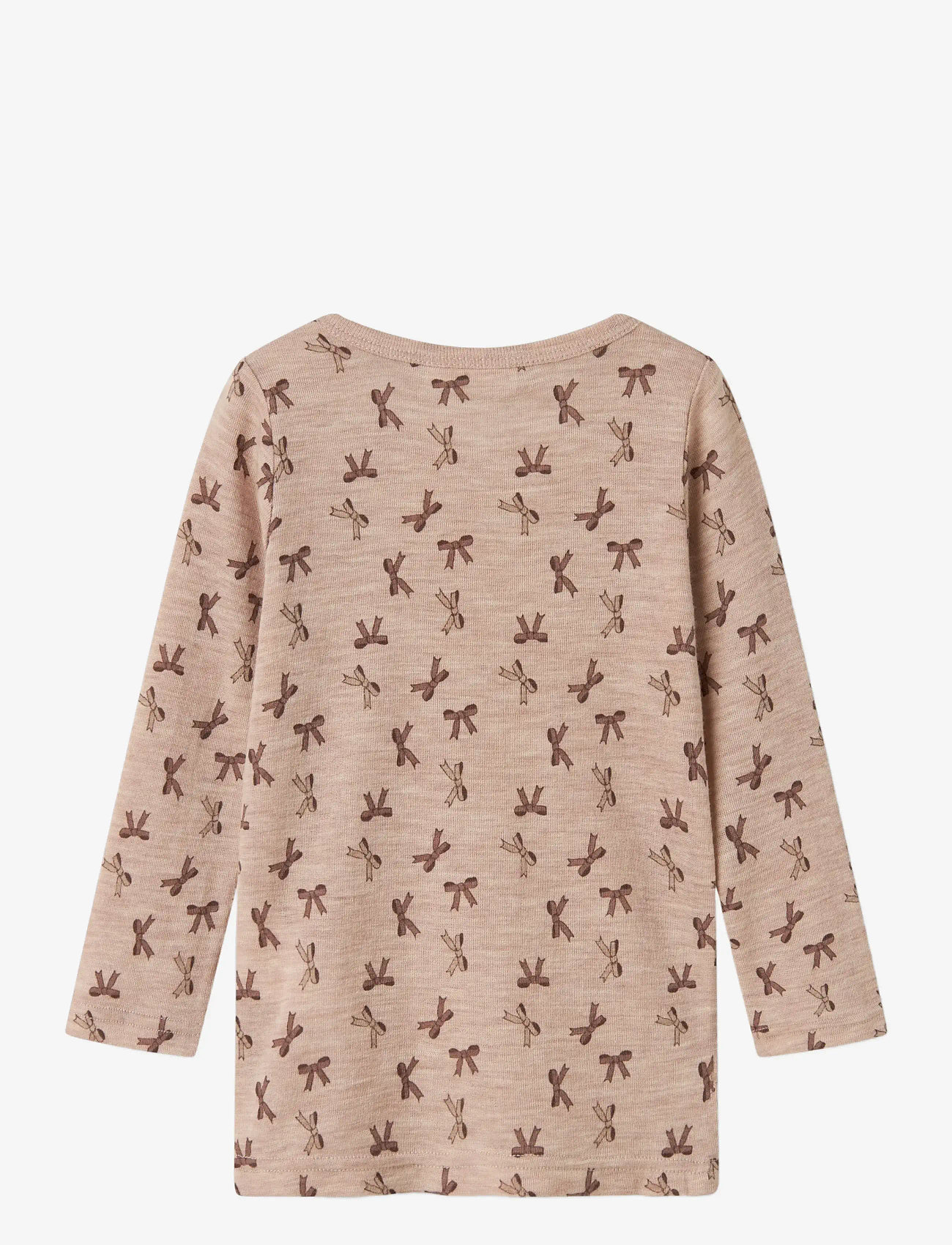 name it - NMFWANG WOOL RIB LS TOP AOP - langärmelig - shadow gray - 2