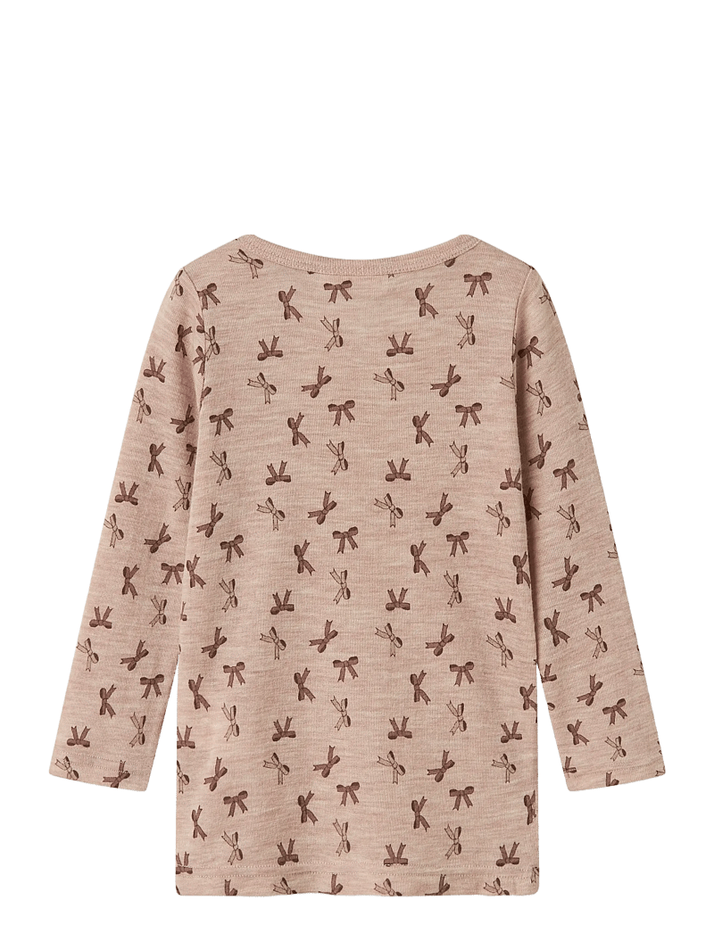 name it - NMFWANG WOOL RIB LS TOP AOP - langärmelig - shadow gray - 2