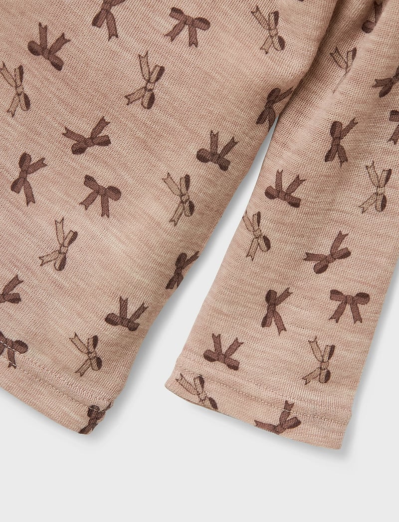 name it - NMFWANG WOOL RIB LS TOP AOP - langärmelig - shadow gray - 3