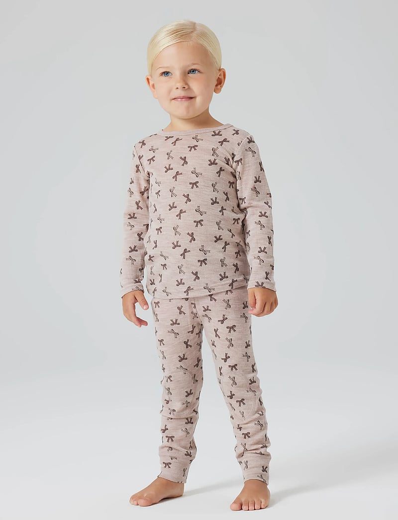 name it - NMFWANG WOOL RIB LS TOP AOP - langärmelig - shadow gray - 4