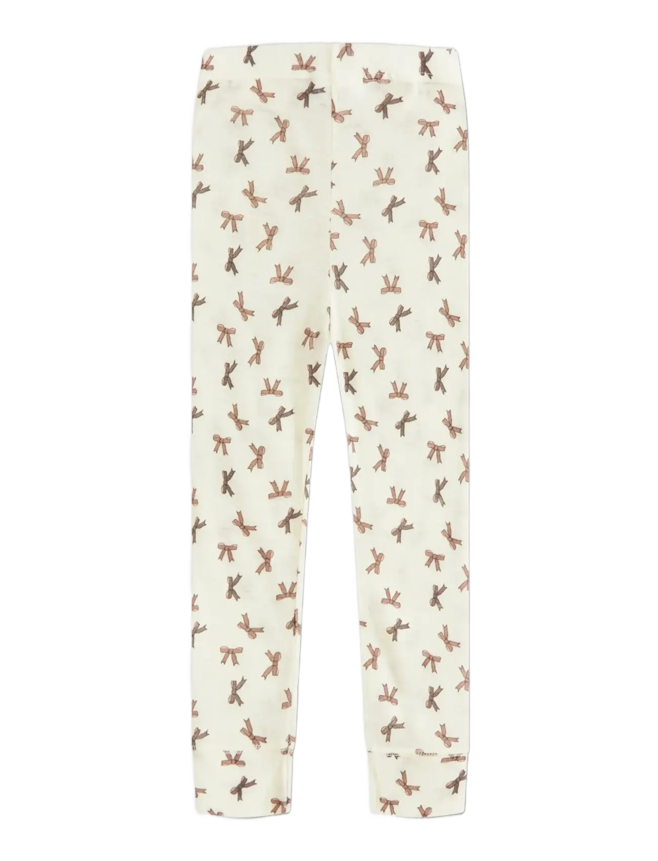 name it - NMFWANG WOOL RIB LEGGING AOP - leggings - snow white - 2