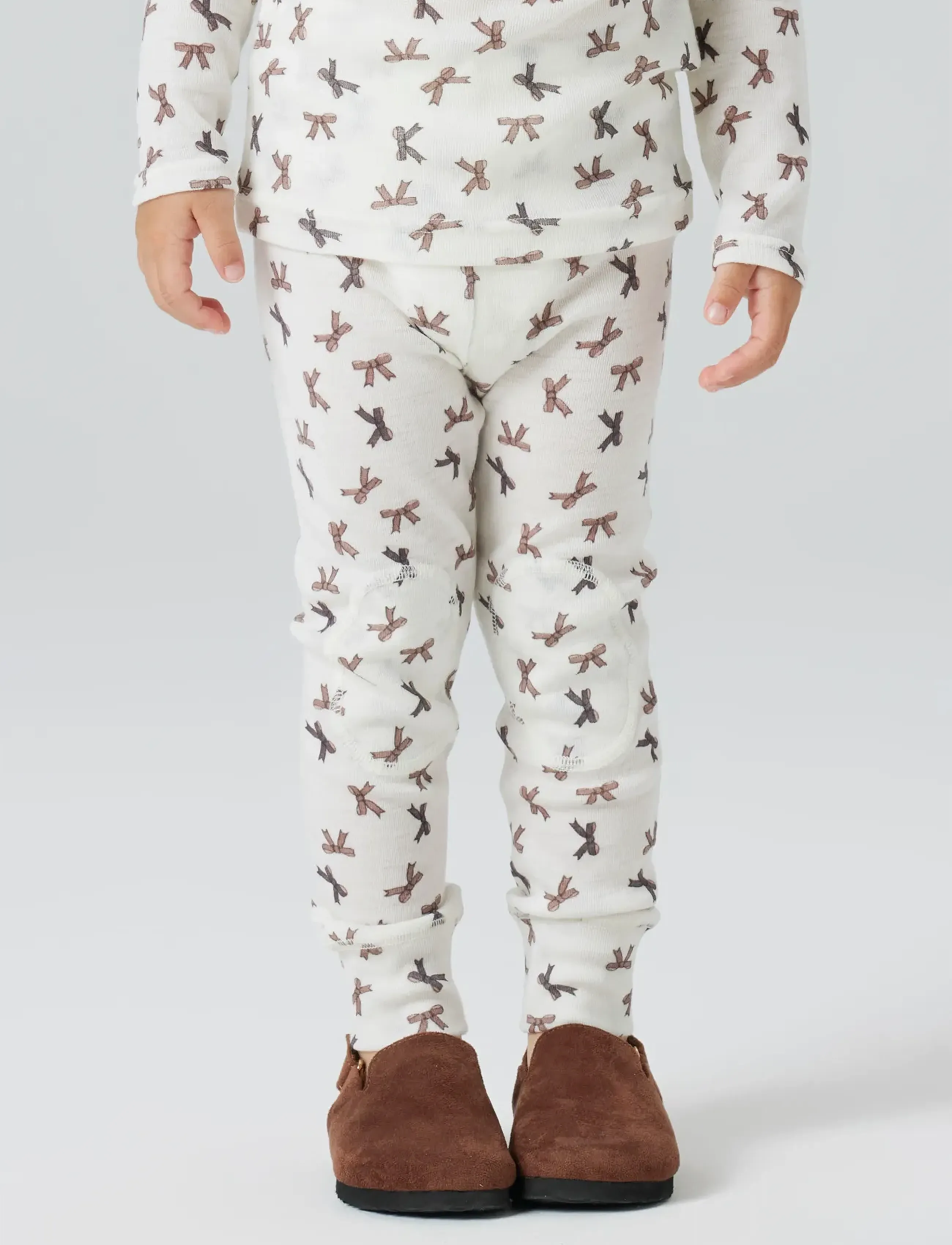 name it - NMFWANG WOOL RIB LEGGING AOP - leggings - snow white - 3