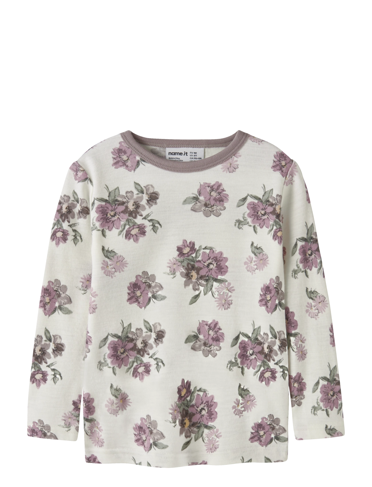 name it NMFWILLITUS WOOL LS TOP - Kläder - SNOW WHITE / white