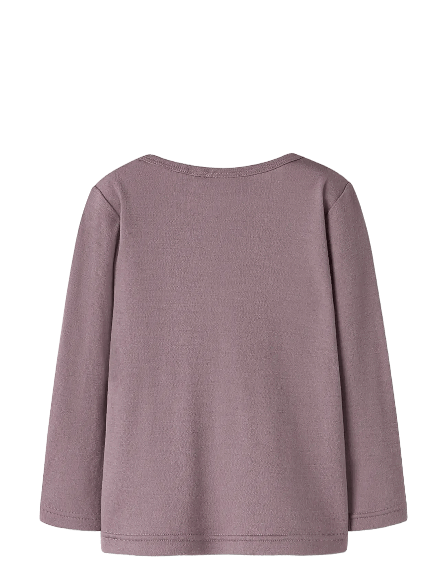 name it - NMFWILLITUS WOOL LS TOP - langærmede t-shirts - toadstool - 1