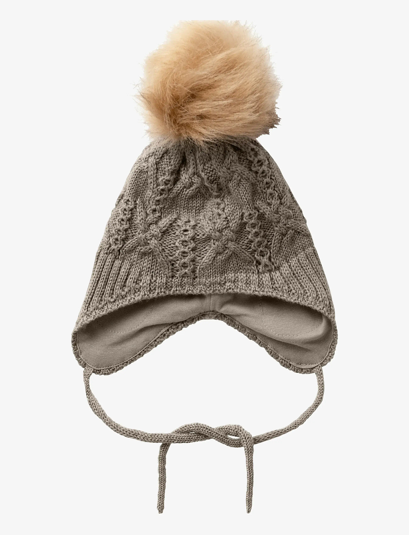 name it - NMFWRILLA WOOL KNIT HAT - accessories - walnut - 0