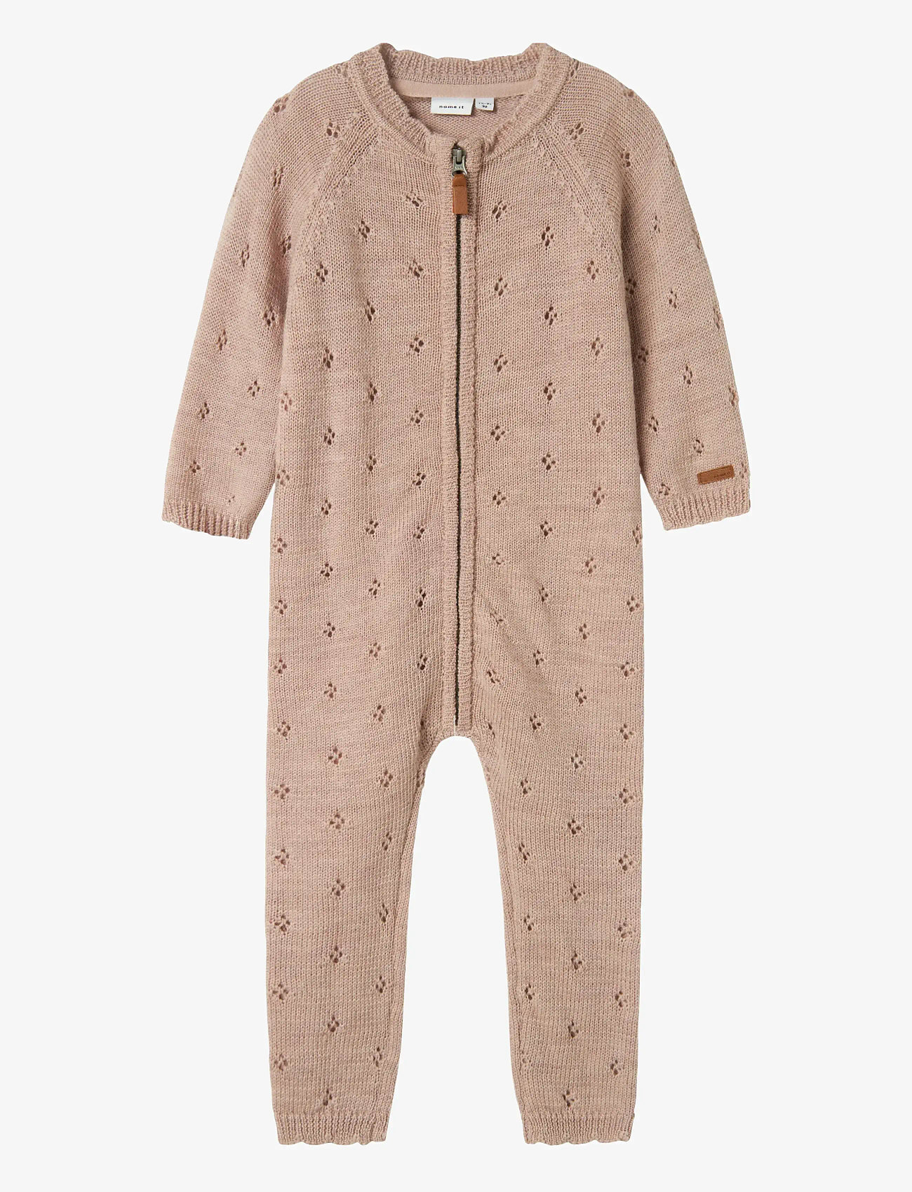 name it - NMFWRILLA WOOL LS KNIT SUIT - funkionsunterwäsche - baby - shadow gray - 0