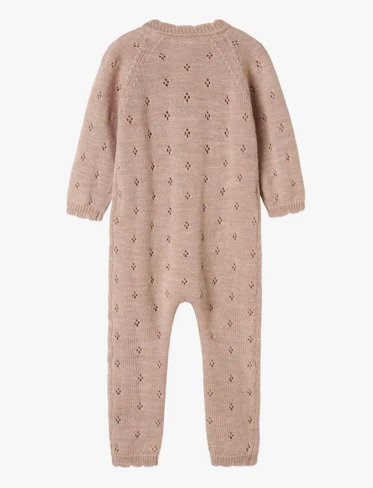 name it - NMFWRILLA WOOL LS KNIT SUIT - funkionsunterwäsche - baby - shadow gray - 1