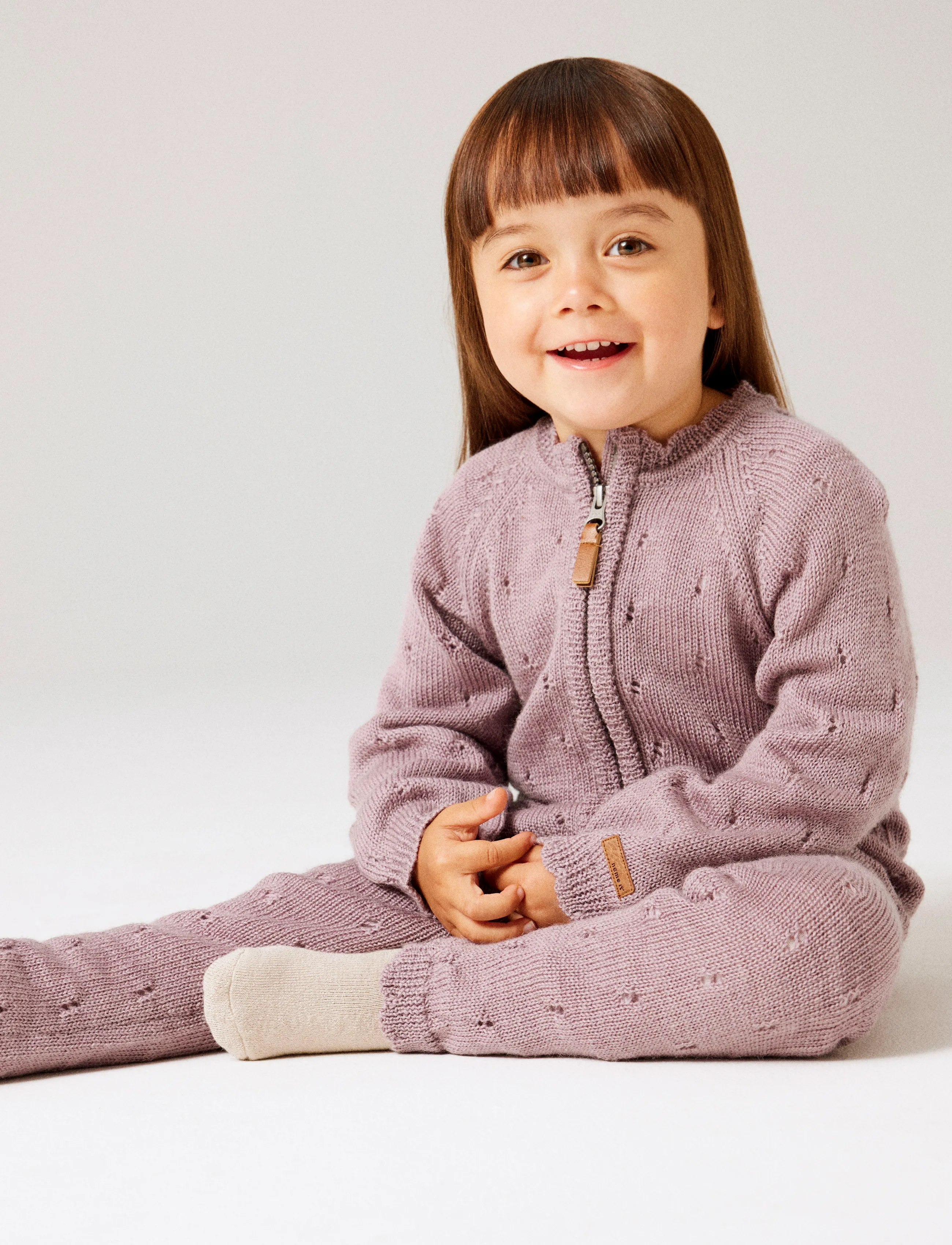 name it - NMFWRILLA WOOL LS KNIT SUIT - funkionsunterwäsche - baby - toadstool - 2