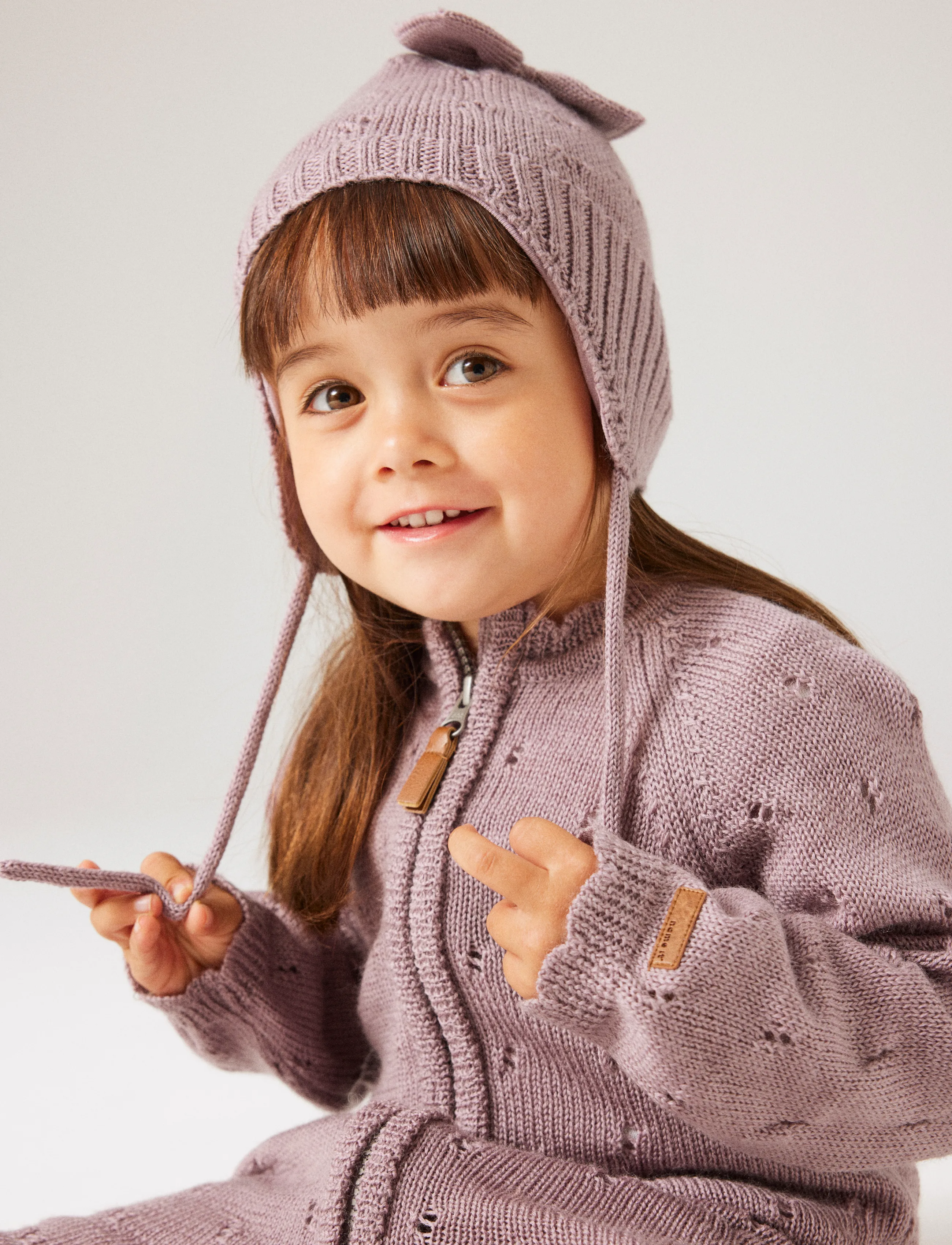 name it - NMFWRILLA WOOL LS KNIT SUIT - funkionsunterwäsche - baby - toadstool - 3