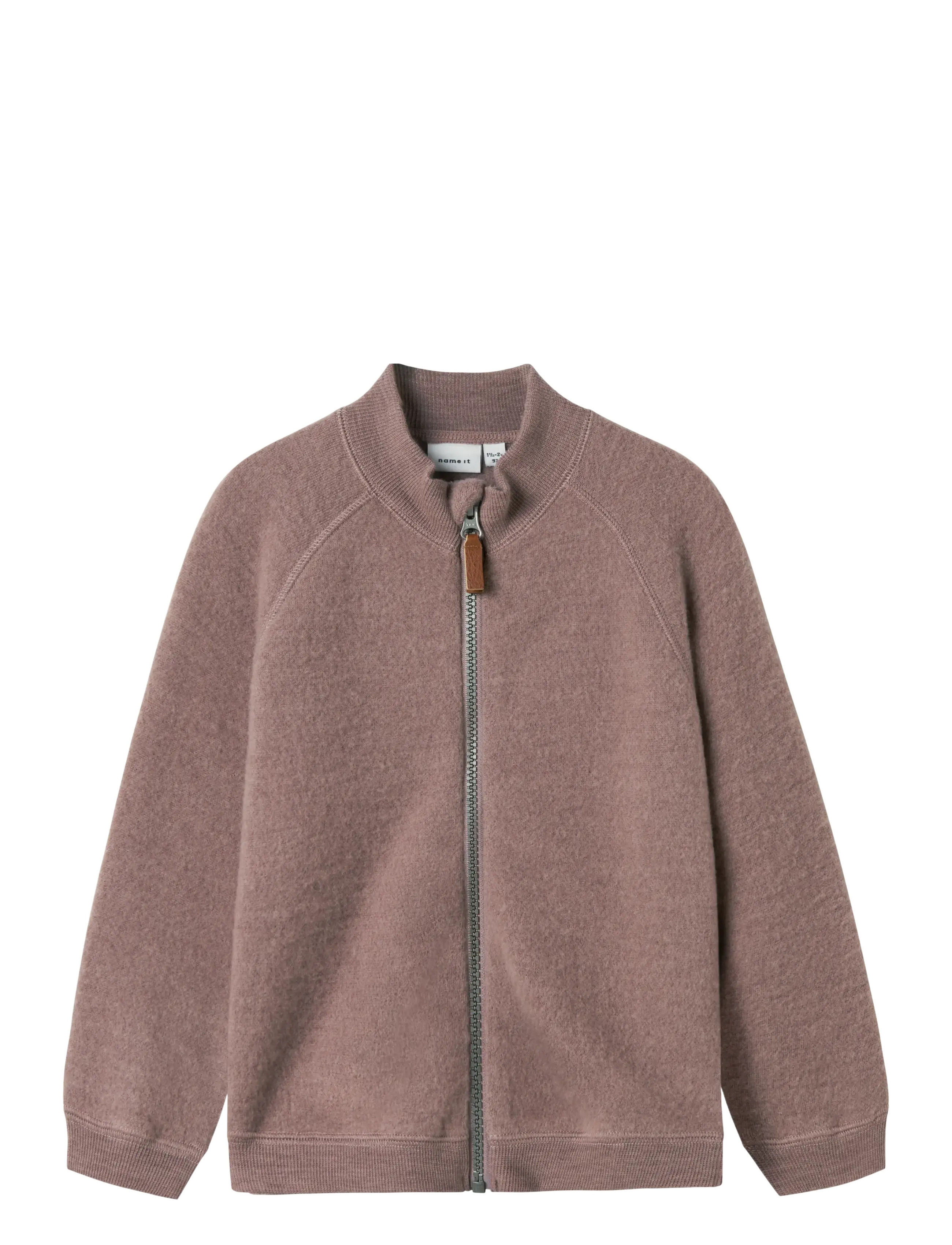 name it NMFWMINO WOOL BRUSHED LS CARD - Strik - ANTLER / brown