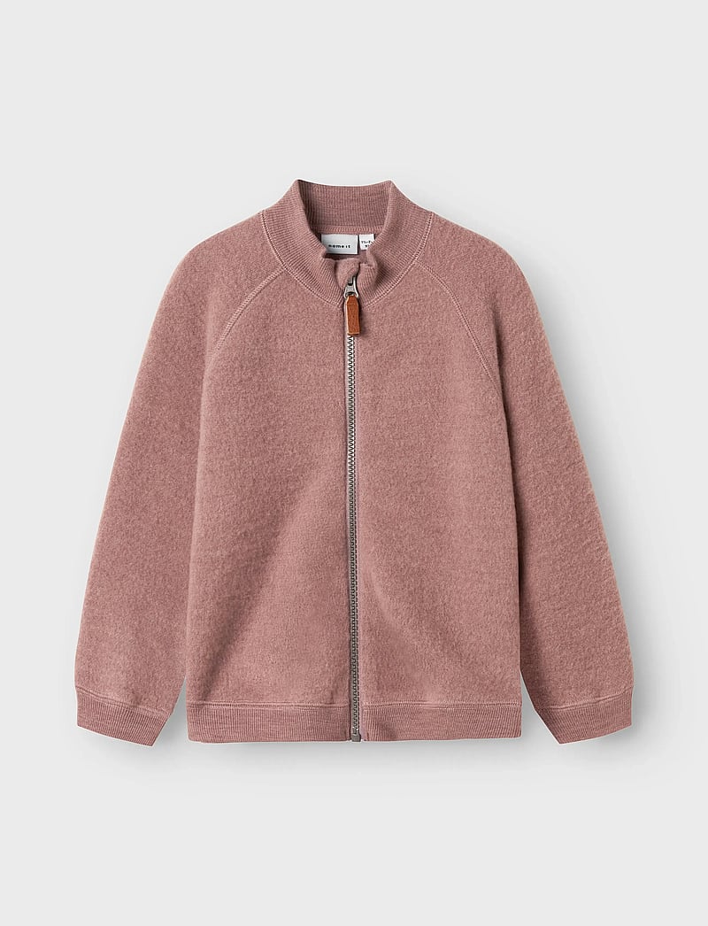 name it - NMFWMINO WOOL BRUSHED LS CARD - cardigans - antler - 0