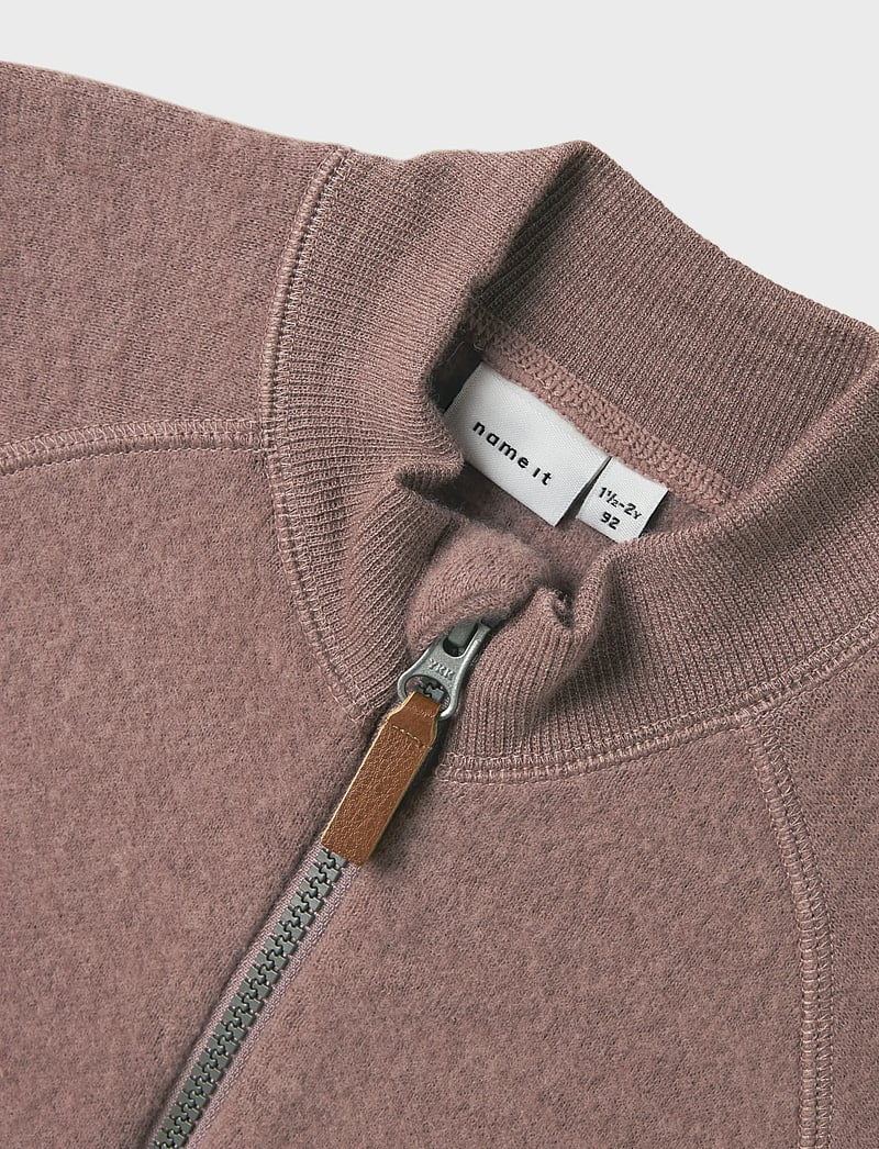 name it - NMFWMINO WOOL BRUSHED LS CARD - kardiganid - antler - 2