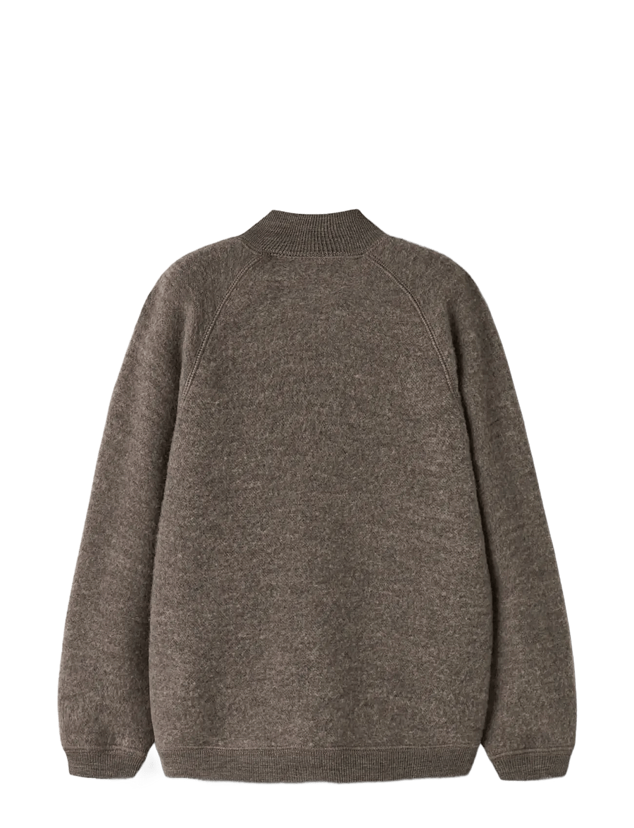 name it - NMFWMINO WOOL BRUSHED LS CARD - morel - 1