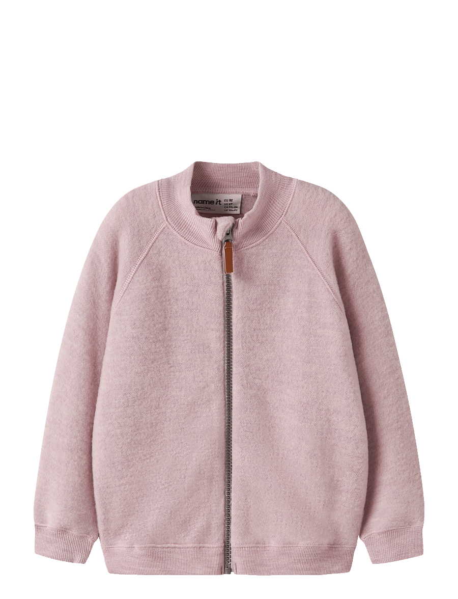 name it - NMFWMINO WOOL BRUSHED LS CARD - violet ice - 1
