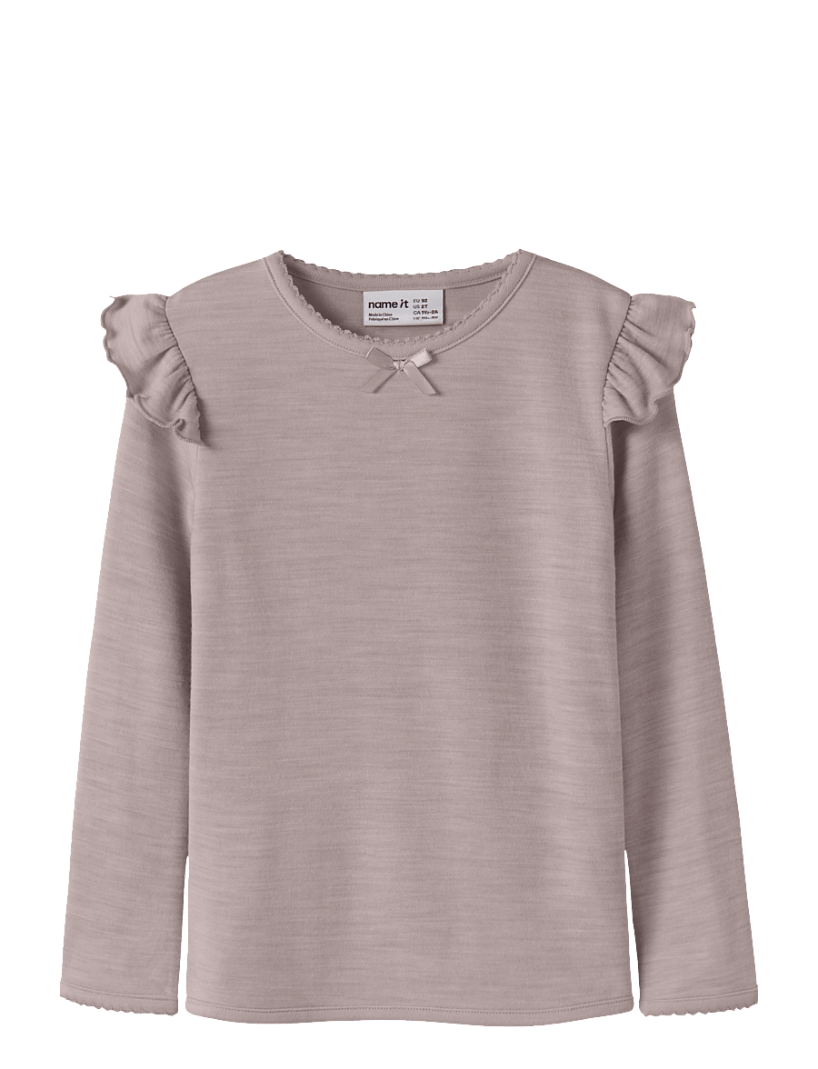 name it - NMFWYLA WO/VI LS TOP - langärmelig - violet ice - 0