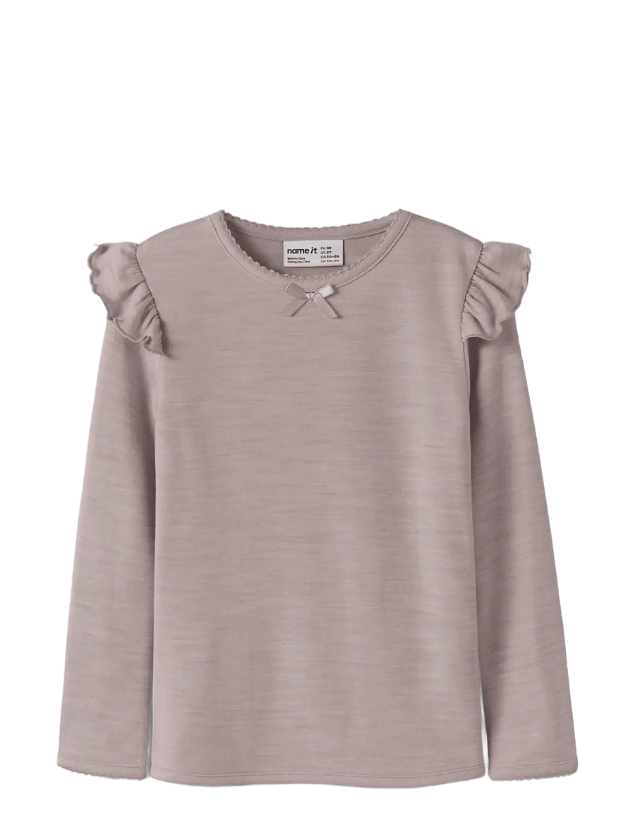 name it - NMFWYLA WO/VI LS TOP - langärmelig - violet ice - 2