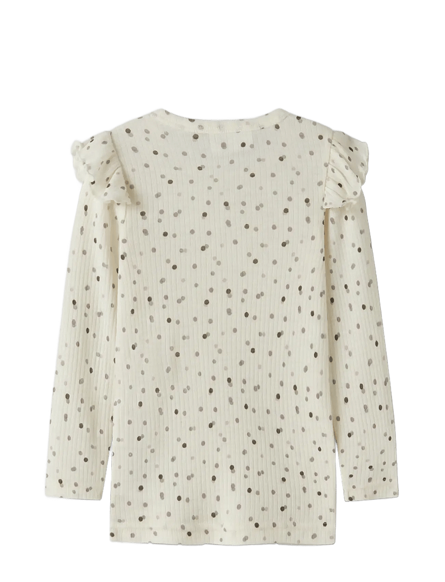 name it - NMFWOMI WO/MO LS TOP - langærmede t-shirts - snow white - 1