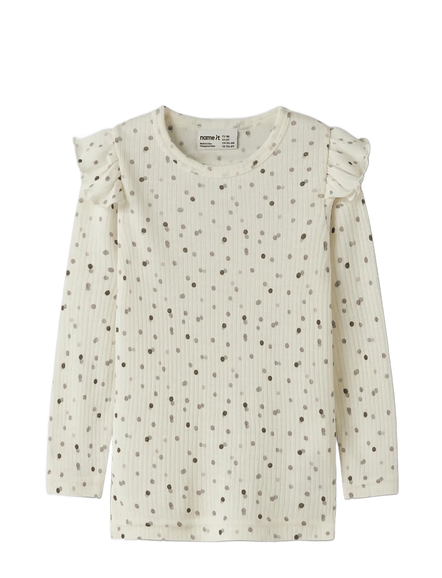 name it - NMFWOMI WO/MO LS TOP - langærmede t-shirts - snow white - 2