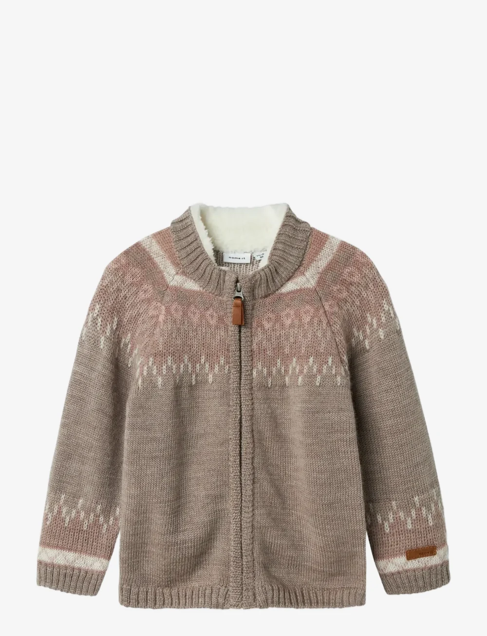 name it - NMFWRISS WOOL LS KNIT CARD - stickade tröjor - satellite - 0