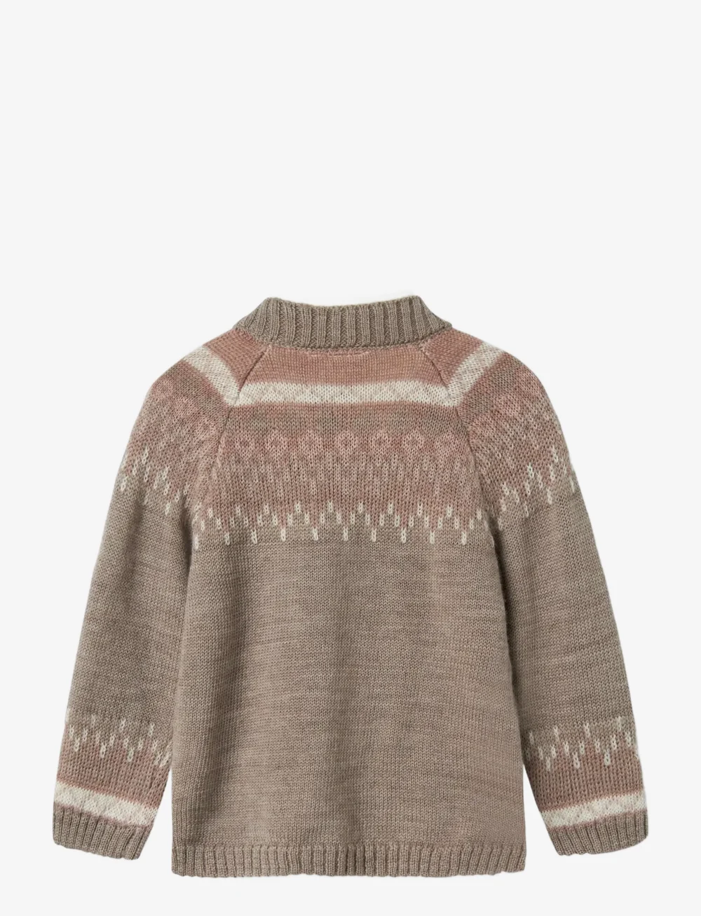 name it - NMFWRISS WOOL LS KNIT CARD - stickade tröjor - satellite - 1
