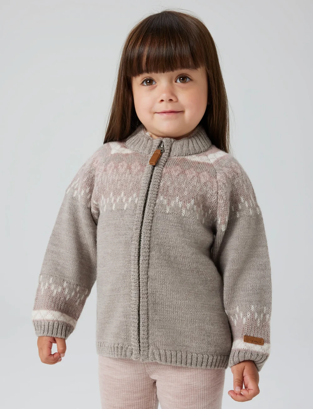 name it - NMFWRISS WOOL LS KNIT CARD - stickade tröjor - satellite - 2